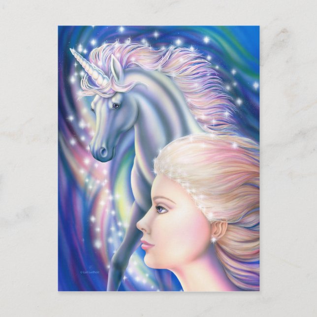 Cartão Postal Princesa Unicorn (Frente)