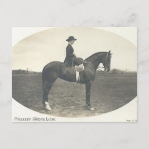 Cartão Postal Princesa Viktoria Luise a cavalo #048SS