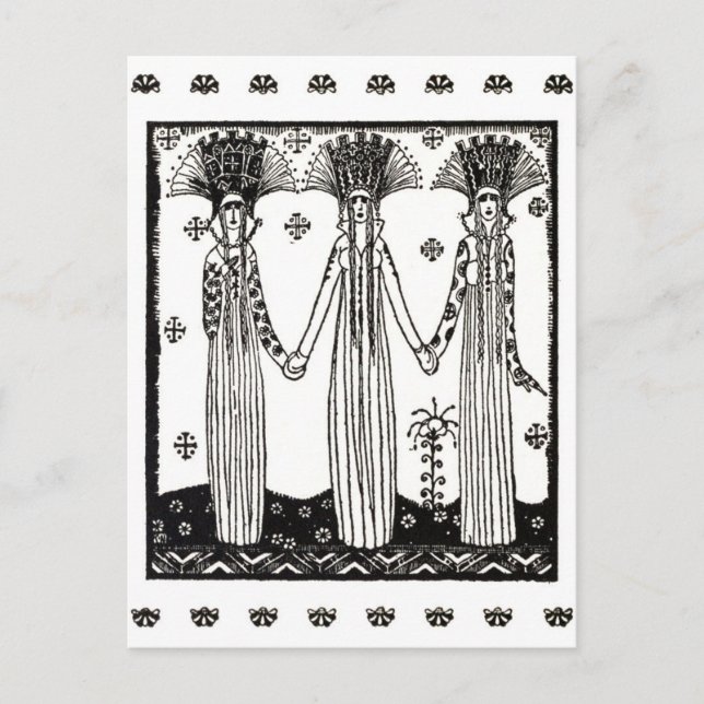 Cartão Postal Princesas no Castelo de Soria Moria (Frente)