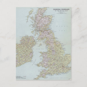 Cartão Postal Principais Estradas das Ilhas Britânicas