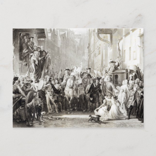 Cartão Postal Príncipe Charles Edward e os Highlanders (Frente)