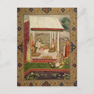 Cartão Postal Príncipe e Princesa Ouvindo Música