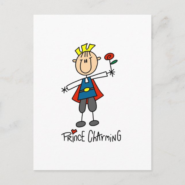 Cartão Postal Príncipe Encantado Camisetas e presentes (Frente)