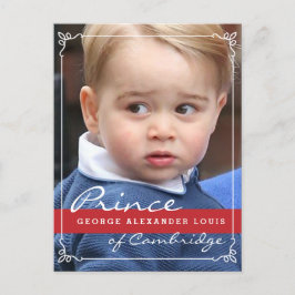 Cartão Postal Príncipe George e Príncipe William