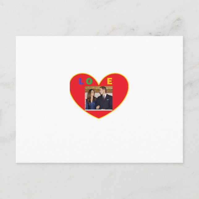 Cartão Postal Príncipe Harry e Kate (Frente)