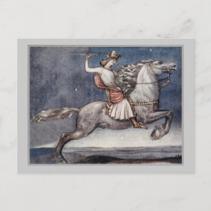 Cartão Postal Príncipe lançando uma lança