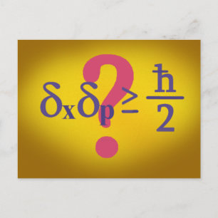 Cartão Postal Princípio da incerteza de Heisenberg
