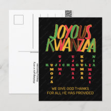Princípios Alegres do KWANZAA em Cruzadas