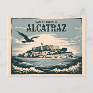 Cartão Postal Prisão da Ilha de Alcatraz Viagem San Francisco Re