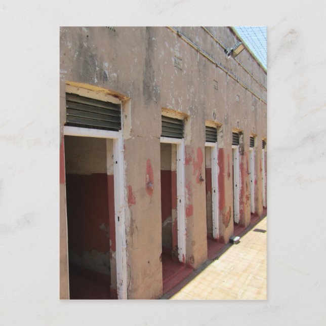 Cartão Postal prisão de células de mandela (Frente)