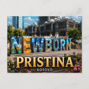 Cartão Postal Pristina Kosovo Capital Balcânico Viagem 📍