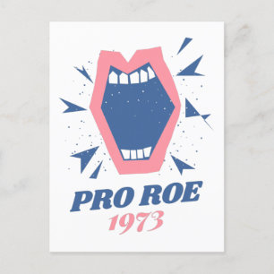 Cartão Postal Pró Roe 1973 Ilustração direitos das mulheres roe