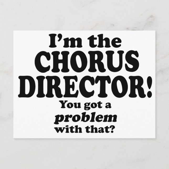 Cartão Postal Problema Com Isso - Diretor Chorus (Frente)