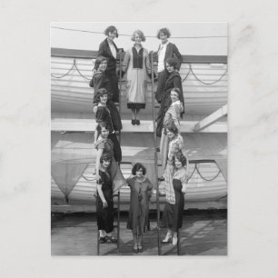 Cartão Postal Problemas de dança de Tiller Girls: início dos a