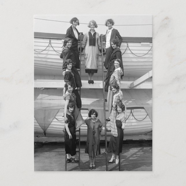 Cartão Postal Problemas de dança de Tiller Girls: início dos ano (Frente)