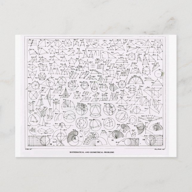 Cartão Postal Problemas matemáticos e geométricos (Frente)