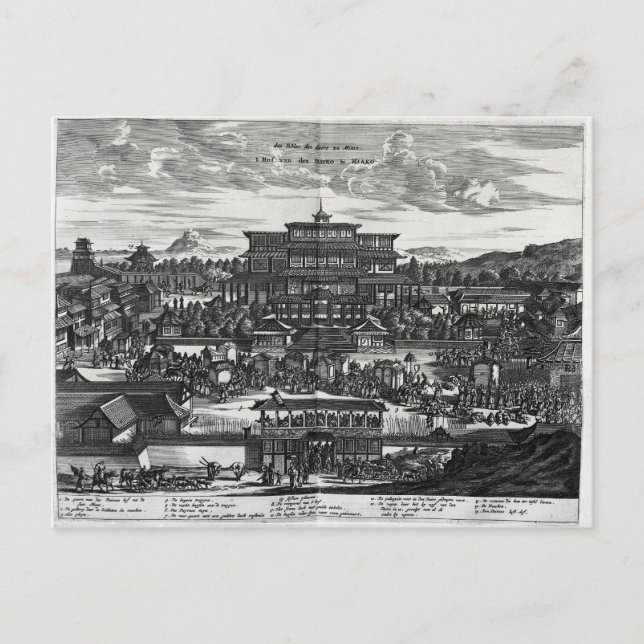 Cartão Postal Procissão de Macau, ilustração (Frente)