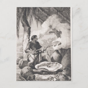 Cartão Postal Produção de borracha na Índia