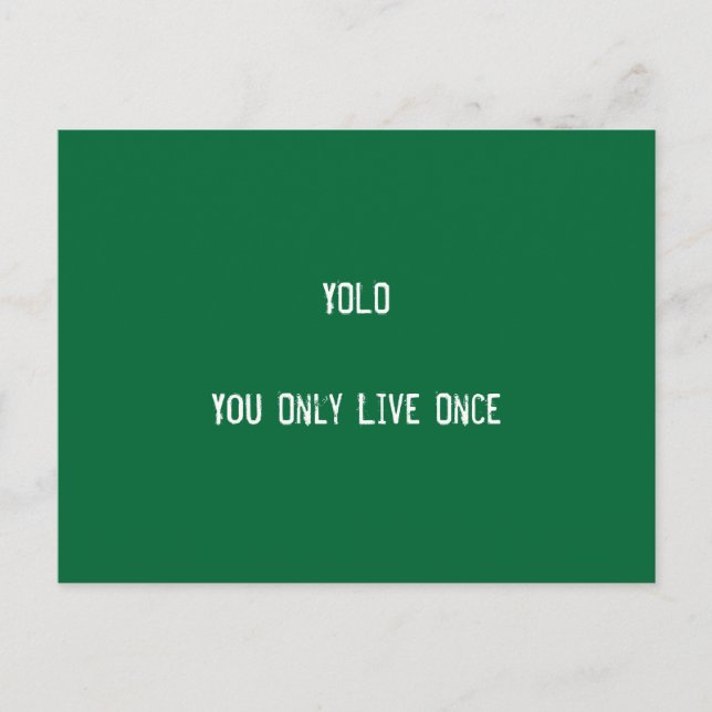 Cartão Postal Produção de YOLO (Frente)