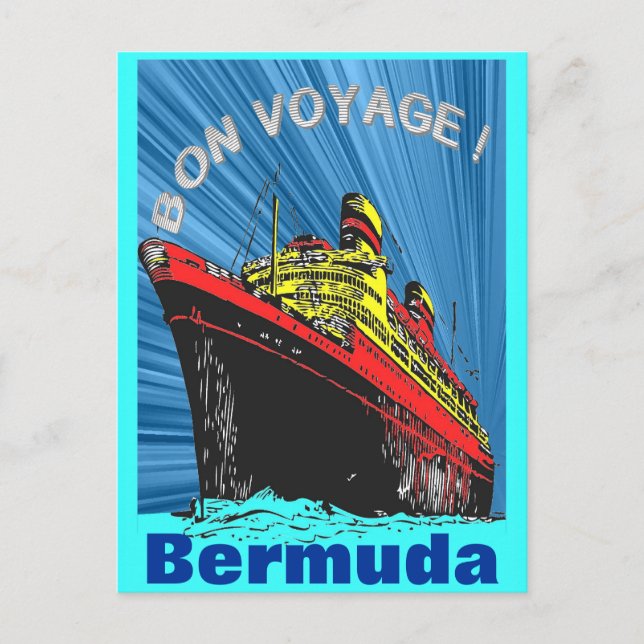 Cartão Postal Produto de Design de Viagem de Deco de Arte Retroa (Frente)