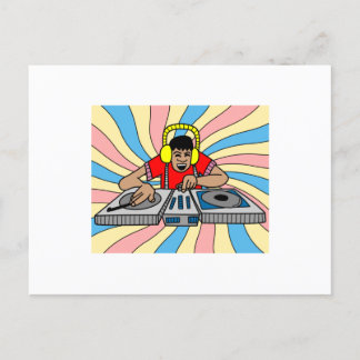 Cartão Postal Produtor De Música DiscJockey Retro DJ
