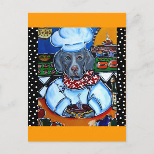 Cartão Postal Produtos Chef Weimaraner