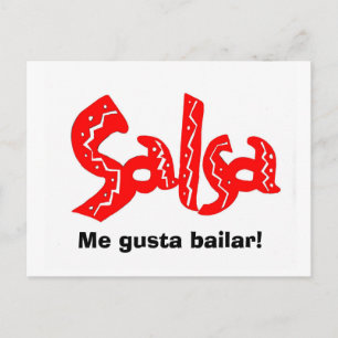 Cartão Postal Produtos de logotipo Salsa Dance!