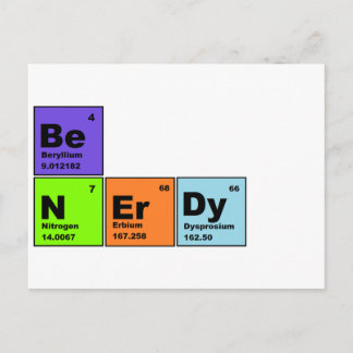 Cartão Postal Produtos de Nerdy de Mesa periódica