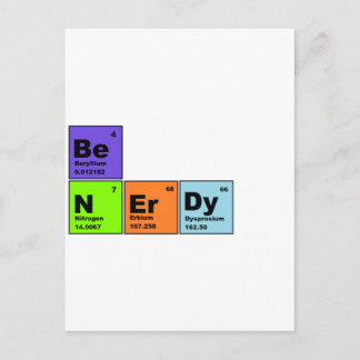 Cartão Postal Produtos de Nerdy de Mesa periódica
