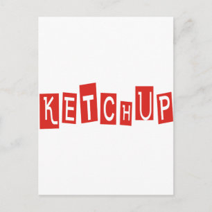Cartão Postal Produtos & Designs do Ketchup!