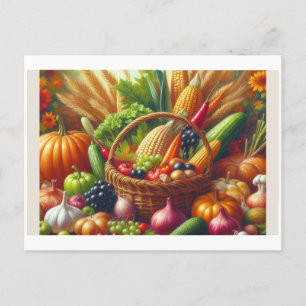 Cartão Postal Produtos hortícolas e Frutas,