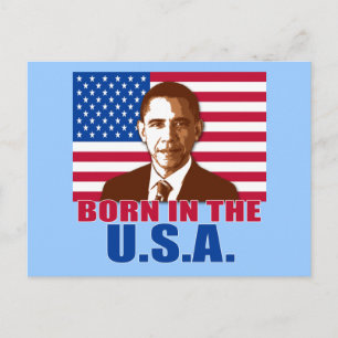 Cartão Postal Produtos Nascido nos EUA do Presidente Obama