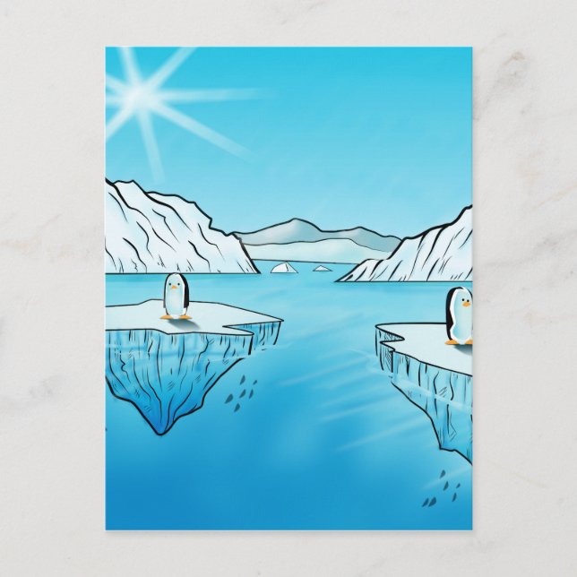 Cartão Postal Produtos para pinguins (Frente)