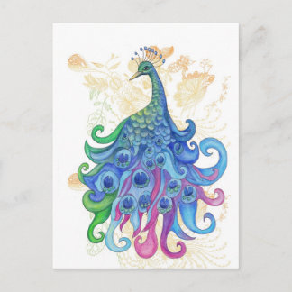 Cartão Postal Produtos peacock pacíficos
