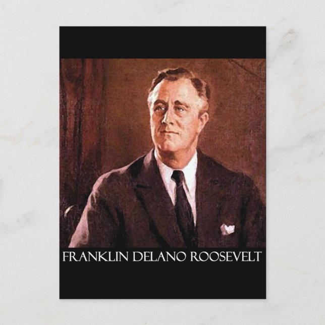 Cartão Postal Produtos Personalizáveis Franklin Delano Roosevelt (Frente)