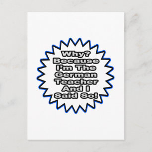 Cartão Postal Professor Alemão... Porque Eu Disse.