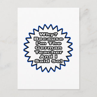 Cartão Postal Professor Alemão... Porque Eu Disse.