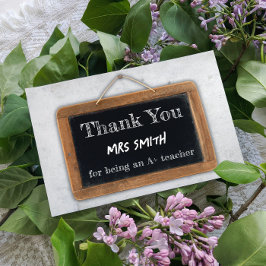 Cartão Postal Professor de A+ Obrigado Antigo Quadro Negro Escol