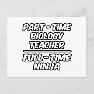 Cartão Postal Professor De Biologia A Tempo Parcial...Cheio-Temp