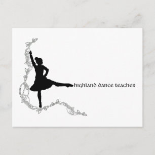 Cartão Postal Professor de Dança das Terras Altas - Silhueta Pre