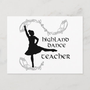 Cartão Postal Professor de Dança das Terras Altas - Silhueta Pre
