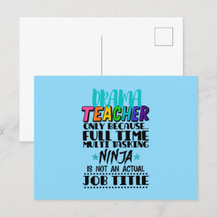 Cartão Postal Professor De Drama Apenas Porque Multitarefa De Te