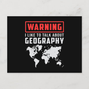 Cartão Postal Professor de Geografia Mapa Engraçado Contém Pre