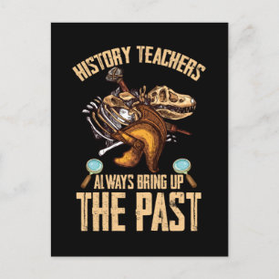 Cartão Postal Professor de História Dinossauros Historiador Engr