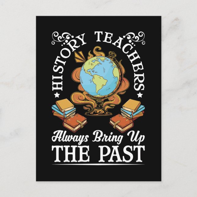 Cartão Postal Professor de História Historiador Engraçado (Frente)