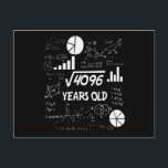 Cartão Postal Professor de Matemática de 64 Anos de Idade, 64.º<br><div class="desc">Design de aniversário Para qualquer um que seja o horóscopo dizer difícil e entubado,  mas vale totalmente a pena.Vista-o com orgulho no trabalho,  academia perfeita para combinar com shorts,  leggings ou jeans para uma aparência casual,  mas tenra</div>