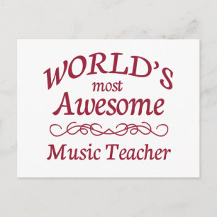 Cartão Postal Professor de Música Mais Incrível do Mundo