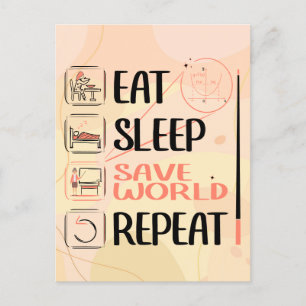 Cartão Postal Professor de Super Matemática salva o mundo. Obrig