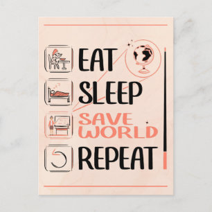 Cartão Postal Professor de SuperGeografia Salva Mundo Obrigado P