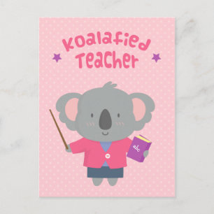 Cartão Postal Professor de Urso de Pun Koala